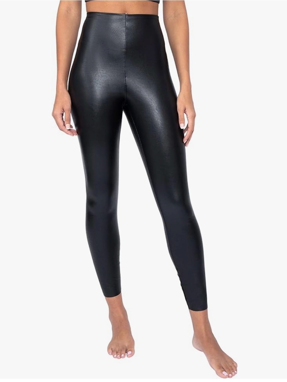 90 Degree By Reflex Faux Leather Leggings Women’s Sz. L